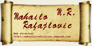Mahailo Rafajlović vizit kartica